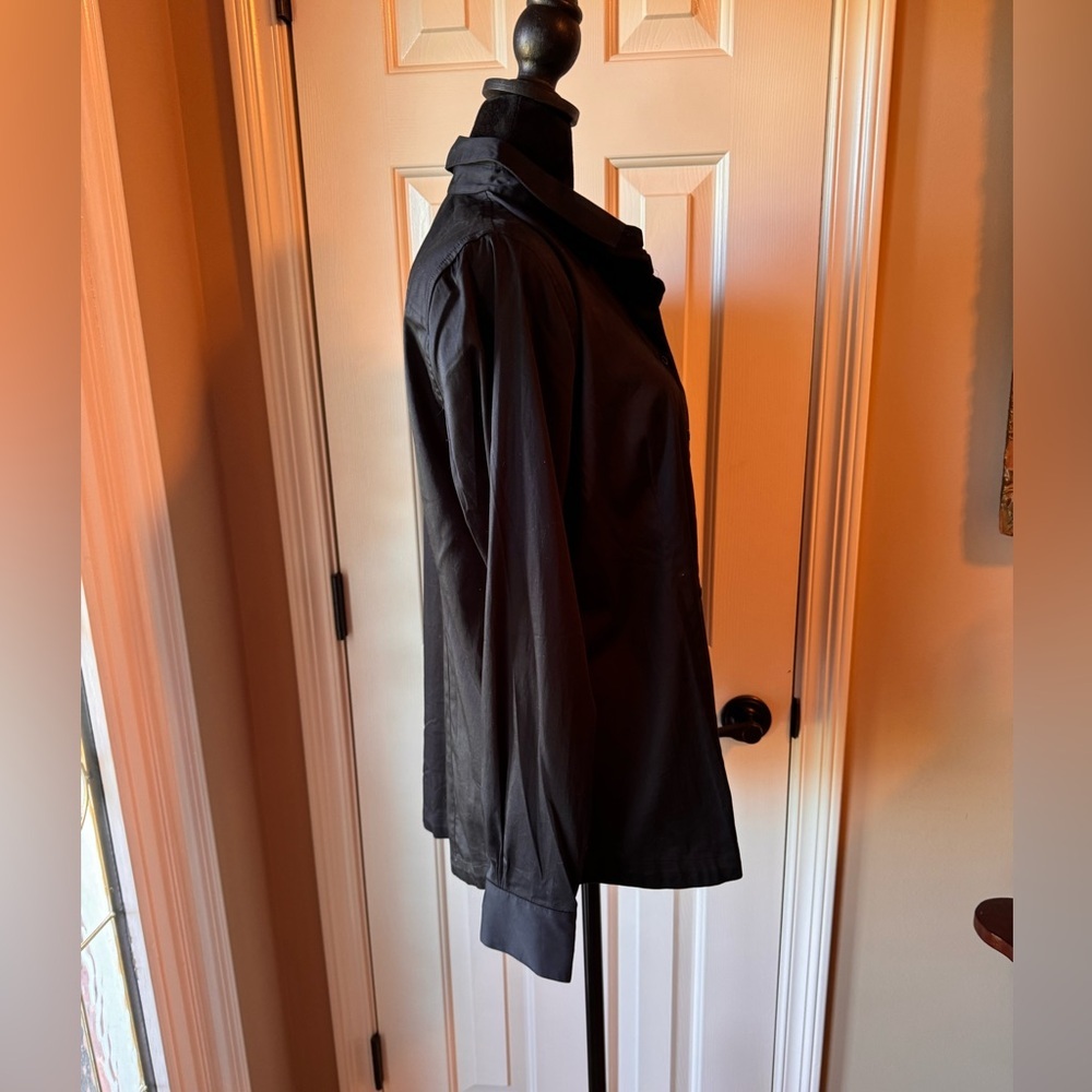 Soft Surroundings Black Button-down Blouse NWOT - image 4